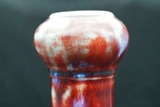 RARE Antique Chinese Qing Dynasty Red Glaze Huge Porcelain Vase 2