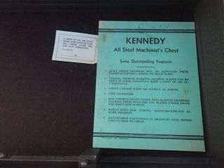 Vintage Kennedy Kits 520 Machinist Toolbox Sliding 7 Drawer Grey Chest 8