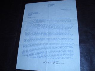 Vintage Signed Franklin Roosevelt Autograph Presedential FDR Rare 1932 F - NM 4