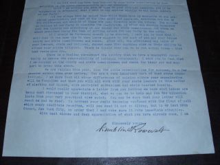Vintage Signed Franklin Roosevelt Autograph Presedential FDR Rare 1932 F - NM 6