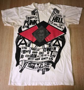Vtg Anarchist Punk Gang Seditionaries Shirt Sex Pistols Sid Vicious Fifth Column