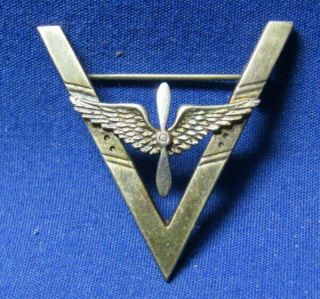 Wwii Sterling Army Air Forces Wings Victory Badge Pin