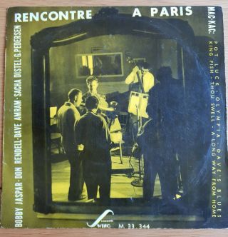 Rare Jazz 10 " Don Rendell Bobby Jaspar Pedersen Rencontre A Paris Og Swing Fr