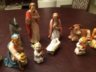 Lovely Vintage 12 Piece Nativity Set Marked Hx82 By Goebel Of W Germany & Hummel