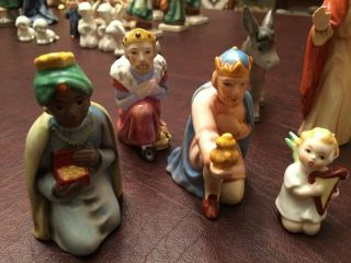 Lovely Vintage 12 Piece Nativity Set marked HX82 by Goebel of W Germany & Hummel 6