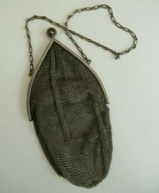 Antique Victorian Sterling Silver Mesh Coin Purse