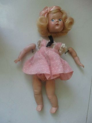 vintage Vogue Ginny doll strung PE HP pink DRESS panties ONLY dotted swiss TAG 5