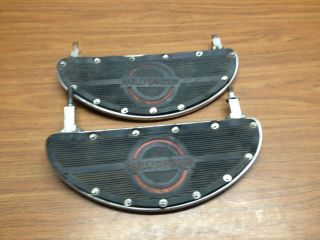 Oem Vintage Harley Half Moon Footboards Knucklehead Flathead 45 Ul Wl Wla Pair