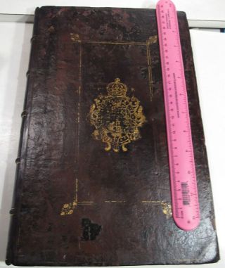 BRITAIN TRIUMPHANS/1661/RARE AUTHOR SIGNED 1st Ed.  /GILT ARMORIAL FOLIO NUM.  ILLUS 2