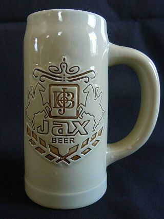 Rare Vintage Jax Beer Ceramarte Stein Mug Jackson Brewing Co Jbc Horse Logo
