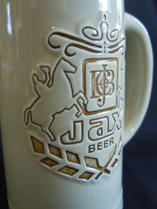 RARE Vintage JAX BEER Ceramarte STEIN MUG Jackson Brewing Co JBC Horse Logo 2