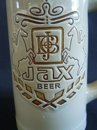 RARE Vintage JAX BEER Ceramarte STEIN MUG Jackson Brewing Co JBC Horse Logo 3