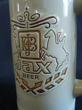 RARE Vintage JAX BEER Ceramarte STEIN MUG Jackson Brewing Co JBC Horse Logo 4