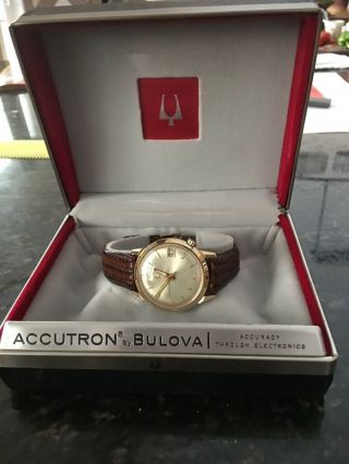 Accutron Bulova Watch,  12 Kt Gold Filled,  Vintage
