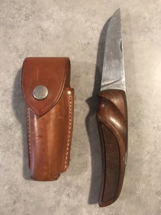 Vintage Gerber Knife First Folding Hunter Knife (ffh) 1968 - 1973 With Sheath