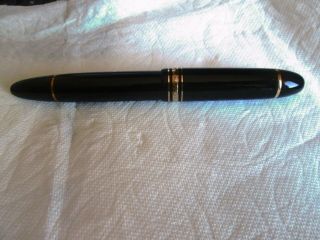 Vintage Montblanc Meisterstuck 149 Black & Gold Diplomat Fountain Pen 14k F Nib