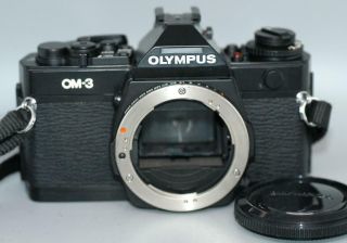 Olympus Om - 3 Camera Body For Use With Om Zuiko Lenses Om3 - Rare - -