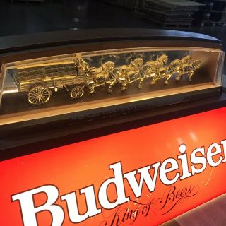 Vintage Budweiser World Champion Clydesdale Team Pool Table Light 4