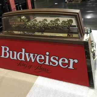 Vintage Budweiser World Champion Clydesdale Team Pool Table Light 5