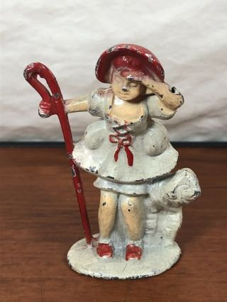 Old Farm House Find Vintage Tommy Toy Little Bo Peep Die Cast Metal Toy Figure 2