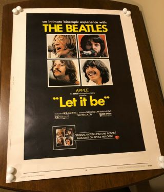 Vintage 1970 Beatles Let It Be 30X40 Movie Poster - No Folds 6
