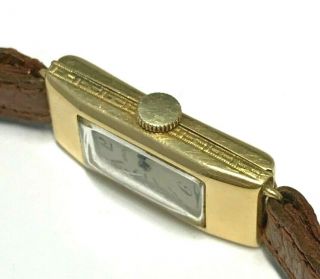 A Vintage 18k Gold Rolex Princess with Art Deco Dial and Decorated Rolex Case 3