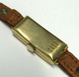 A Vintage 18k Gold Rolex Princess with Art Deco Dial and Decorated Rolex Case 4