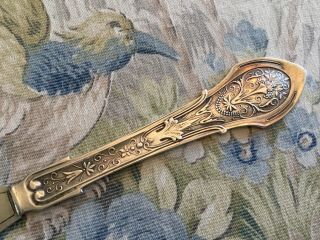 Rare C.  D.  Peacock Sterling Cheese/Butter Knife,  Very Ornate 3