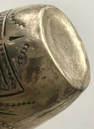 Vintage Repoussé Sterling Silver AZTEC MAYA INCA PERUVIAN Motif Cup Tumbler 69g 8