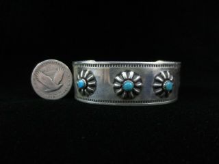 Vintage Hopi Bracelet - Sterling Silver and Turquoise - Jason Takala 6