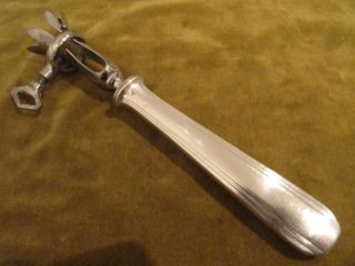 French Silver - Plate Leg Of Mutton Holder Christofle Boreal L Lanel Art Deco M04