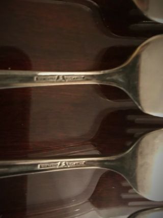 6 Wallace Stradivari Sterling Silver Salad Forks 6 1/2 