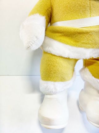 Rare Vintage Rushton Yellow Rubber Faced Santa Christmas 3