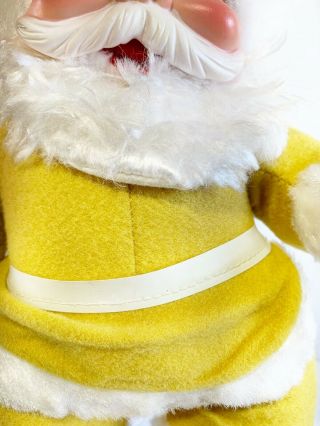 Rare Vintage Rushton Yellow Rubber Faced Santa Christmas 5