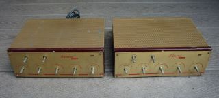 Rare 1 Pair Mid 1950s Sansui Q - 16 Monobloc Tube Amplifiers El84 12ax7 Ez81