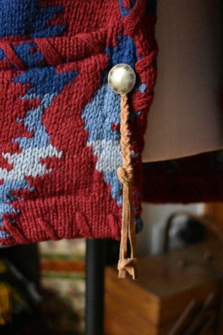 Vintage Ralph Lauren Polo Country Hand Knit Aztec Navajo Cardigan Size M RRL 5