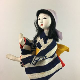 Japanese Kokeshi Doll Ornament Vtg Kimono Figurine Kushimoto Diver Girl Kf76