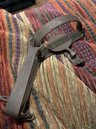 Vintage Antique S.  Newhouse No.  1 - 1/2 Animal Steel Trap 1902 PAT Date Oneida 8