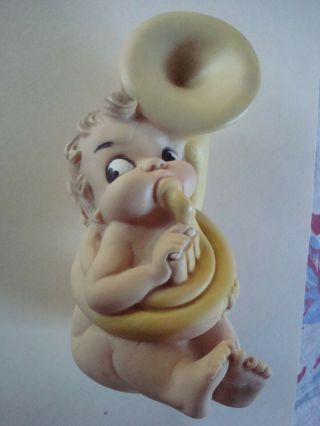 Vintage 1959 Bare Butt Bonnytex Rubber Squeak Toy Boy Playing Tuba