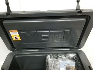 YETI Tundra 65 CHARCOAL Cooler - in open box.  RARE 8