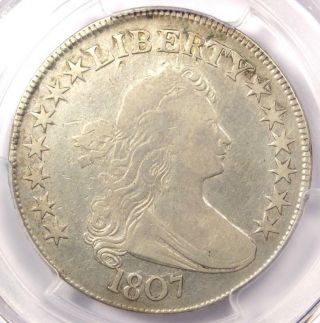 1807 Draped Bust Half Dollar 50c - Pcgs Vf Details - Rare Certified Coin