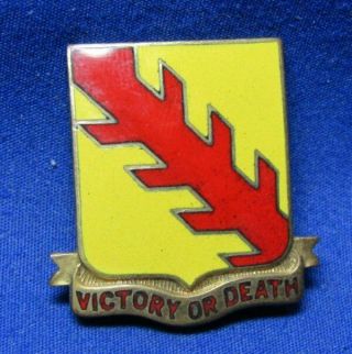 Wwii 32nd Armor Regiment Victory Or Death Di Unit Crest Pin By Meyer