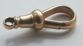 VINTAGE 18 ct SOLID YELLOW GOLD ALBERT WATCH CHAIN SWIVEL DOG CLIP CLASP 1.  5g 3