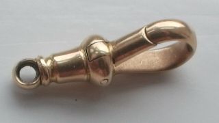 VINTAGE 18 ct SOLID YELLOW GOLD ALBERT WATCH CHAIN SWIVEL DOG CLIP CLASP 1.  5g 8