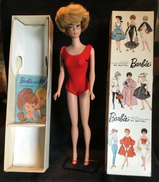 1962 HTF Uncut Barbie Dream House & Barbie 12