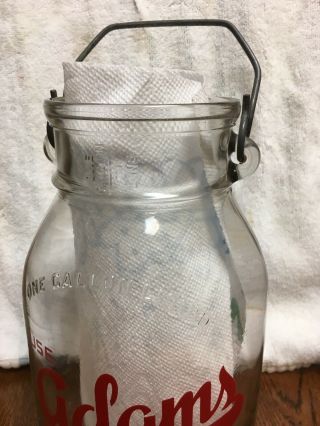 Vintage 1 Gallon Milk Bottle Adams Rawlins WYO Wyoming No Chips Or Cracks 7