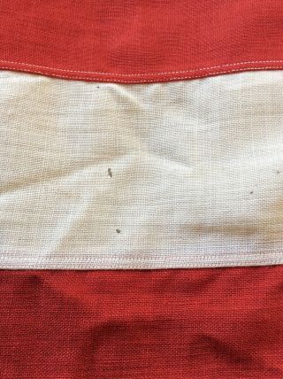 Antique vintage 48 star Wool American flag 4 ' x 6 ' with rope 12