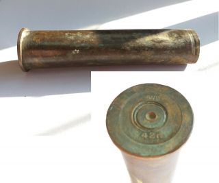Vintage Wwii Era Brass Shell Case 20mm Shvak Cannon Russian Soviet Army Patina