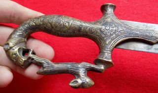 Antique Islamic Scimitar Or Talwar Sword Possibly Persian Turkish Figural Handle