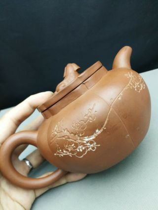 Impressive Rare 20th antique Old Chinese YiXing / Yi Xing teapot 6